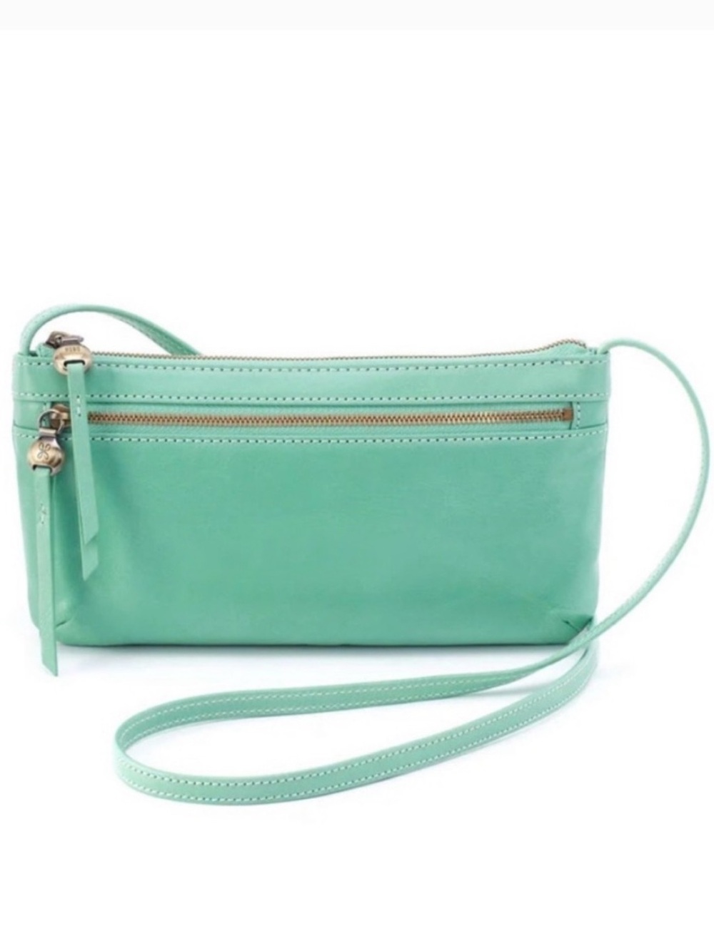 Hobo Turquoise Leather Cara Crossbody Bag, NWT